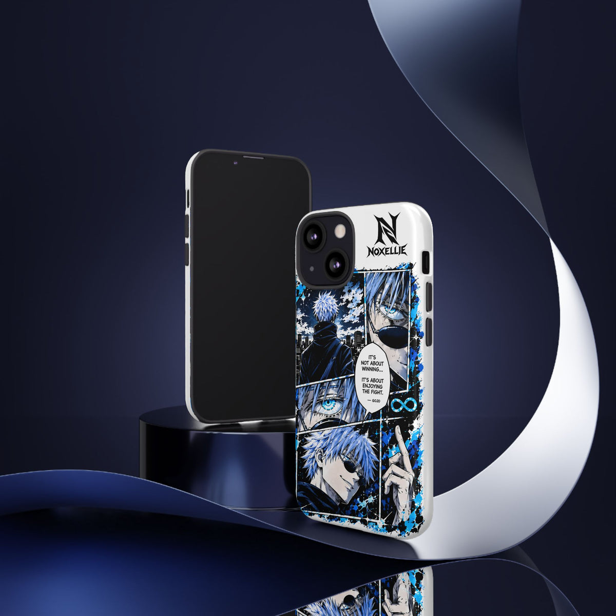 Anime Manga Phone Case — "It's Not About Winning" Blue Jujutsu-Inspired Tough Case