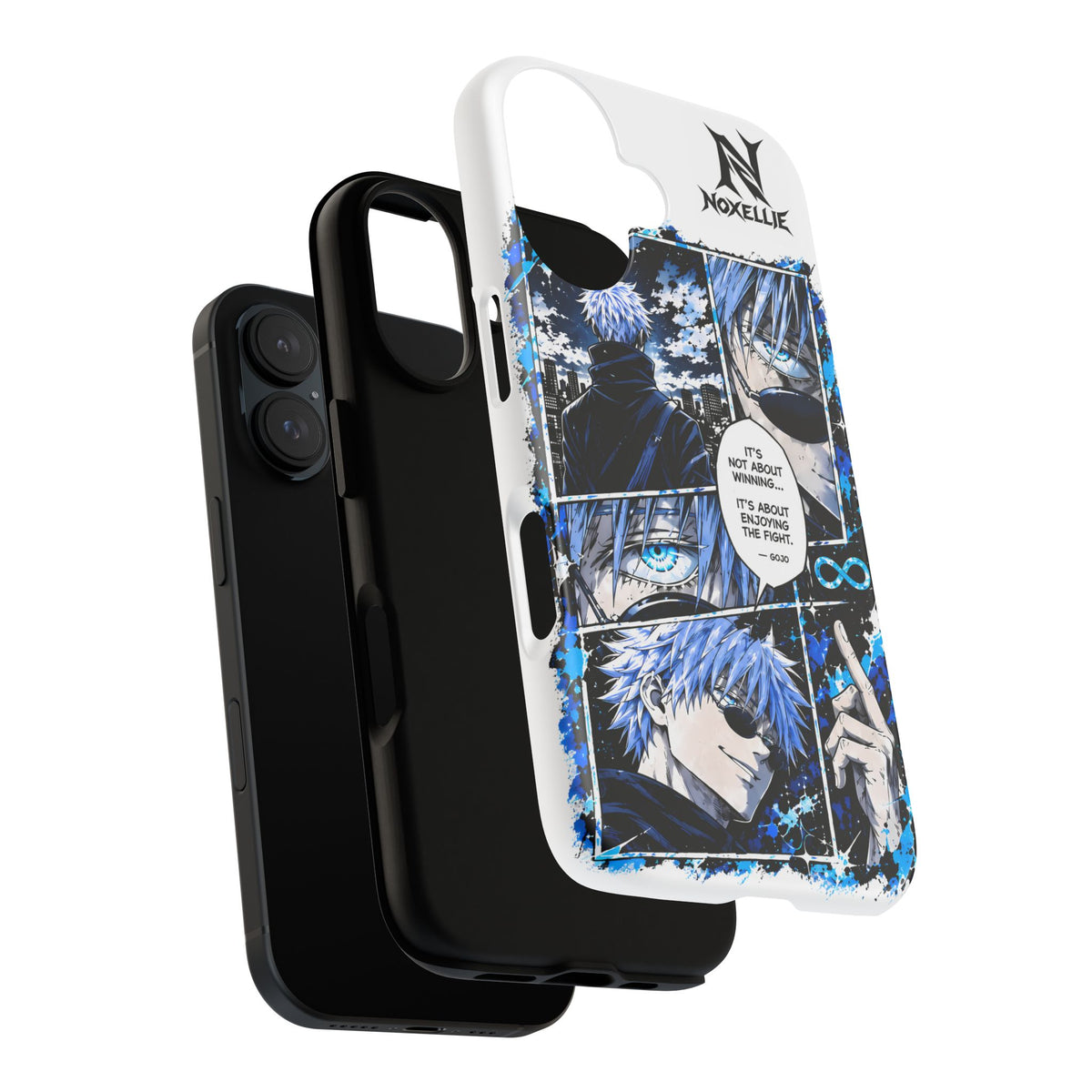 Anime Manga Phone Case — "It's Not About Winning" Blue Jujutsu-Inspired Tough Case