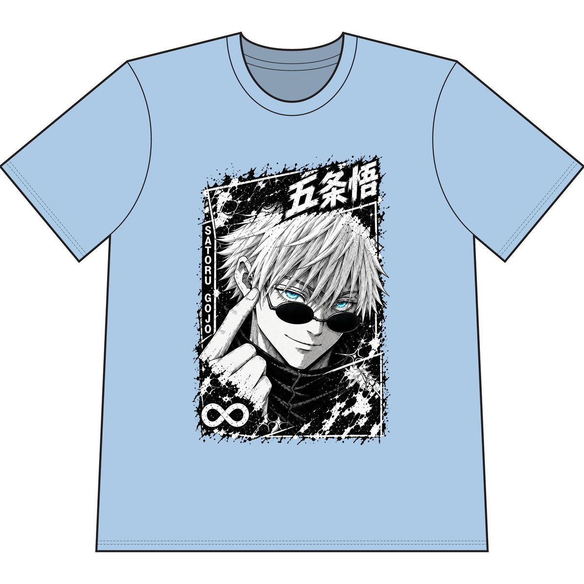 Gojo Satoru Anime Manga Tee — Jujutsu Kaisen Panel Graphic T-Shirt