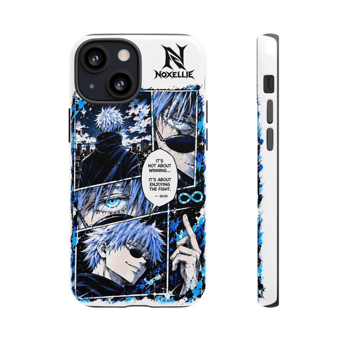 Anime Manga Phone Case — "It's Not About Winning" Blue Jujutsu-Inspired Tough Case