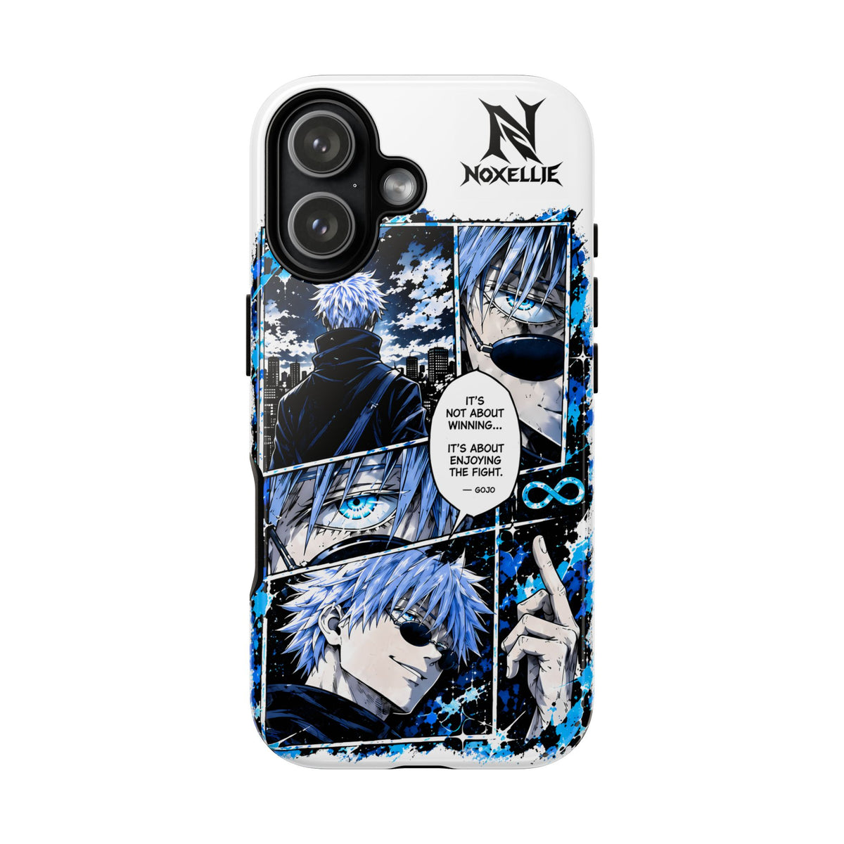 Anime Manga Phone Case — "It's Not About Winning" Blue Jujutsu-Inspired Tough Case