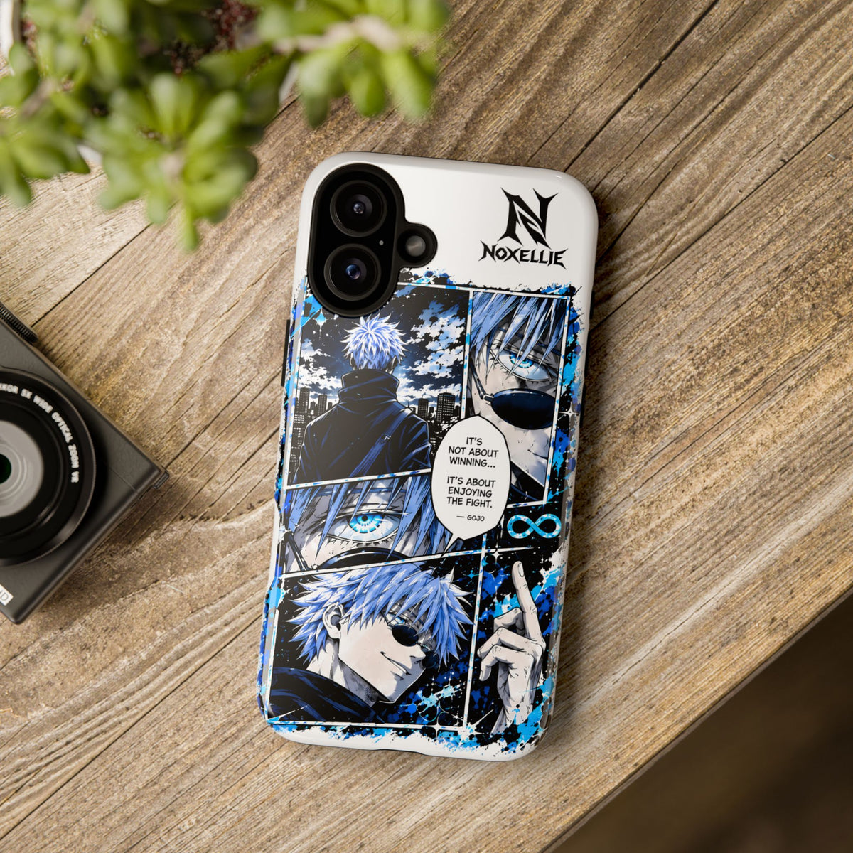 Anime Manga Phone Case — "It's Not About Winning" Blue Jujutsu-Inspired Tough Case
