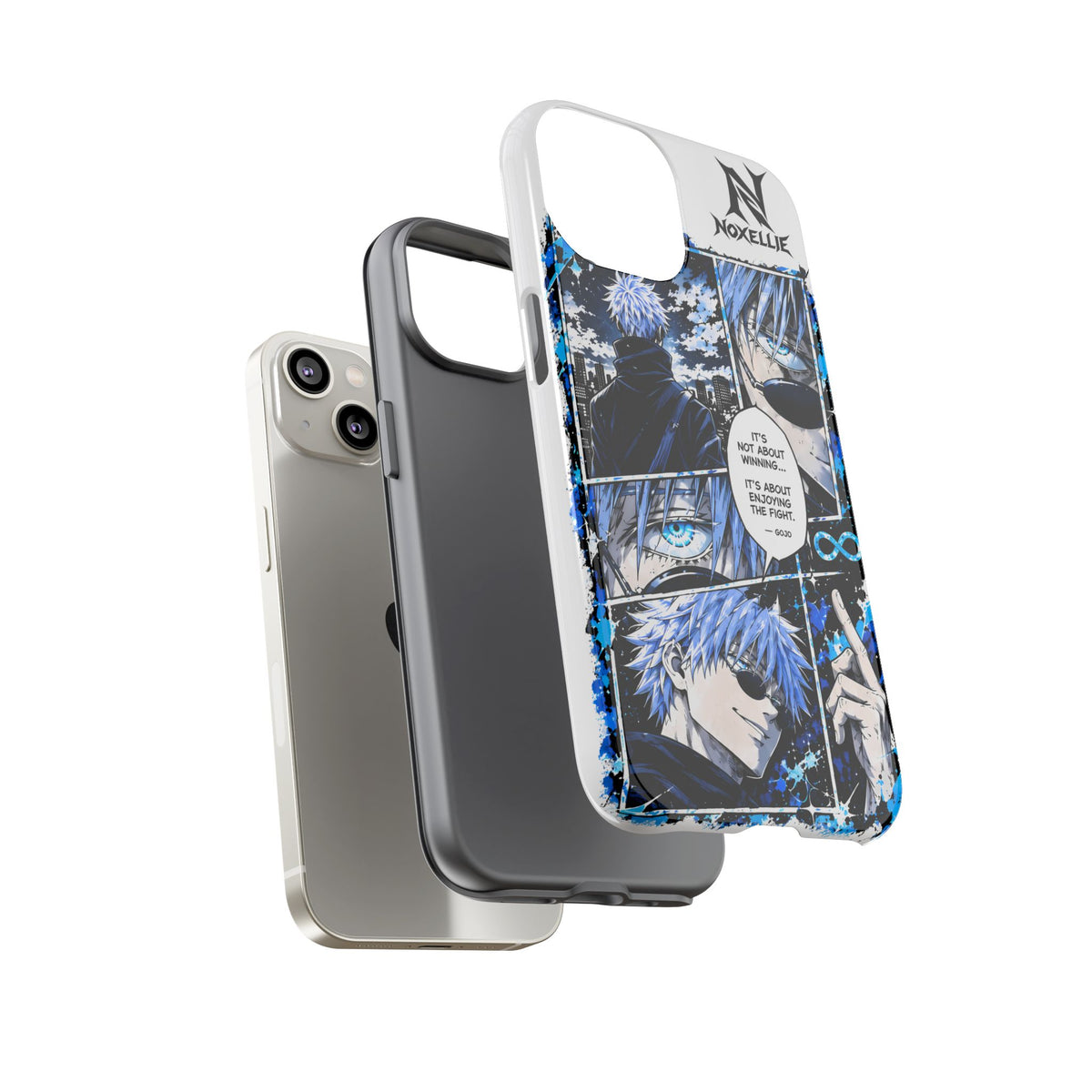 Anime Manga Phone Case — "It's Not About Winning" Blue Jujutsu-Inspired Tough Case