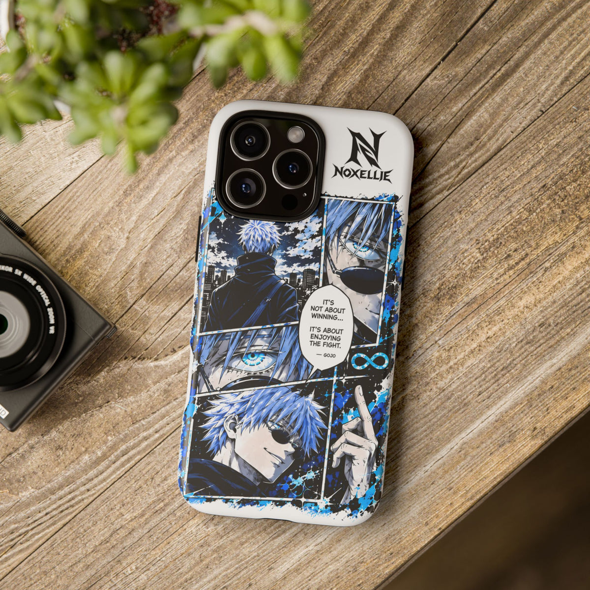 Anime Manga Phone Case — "It's Not About Winning" Blue Jujutsu-Inspired Tough Case