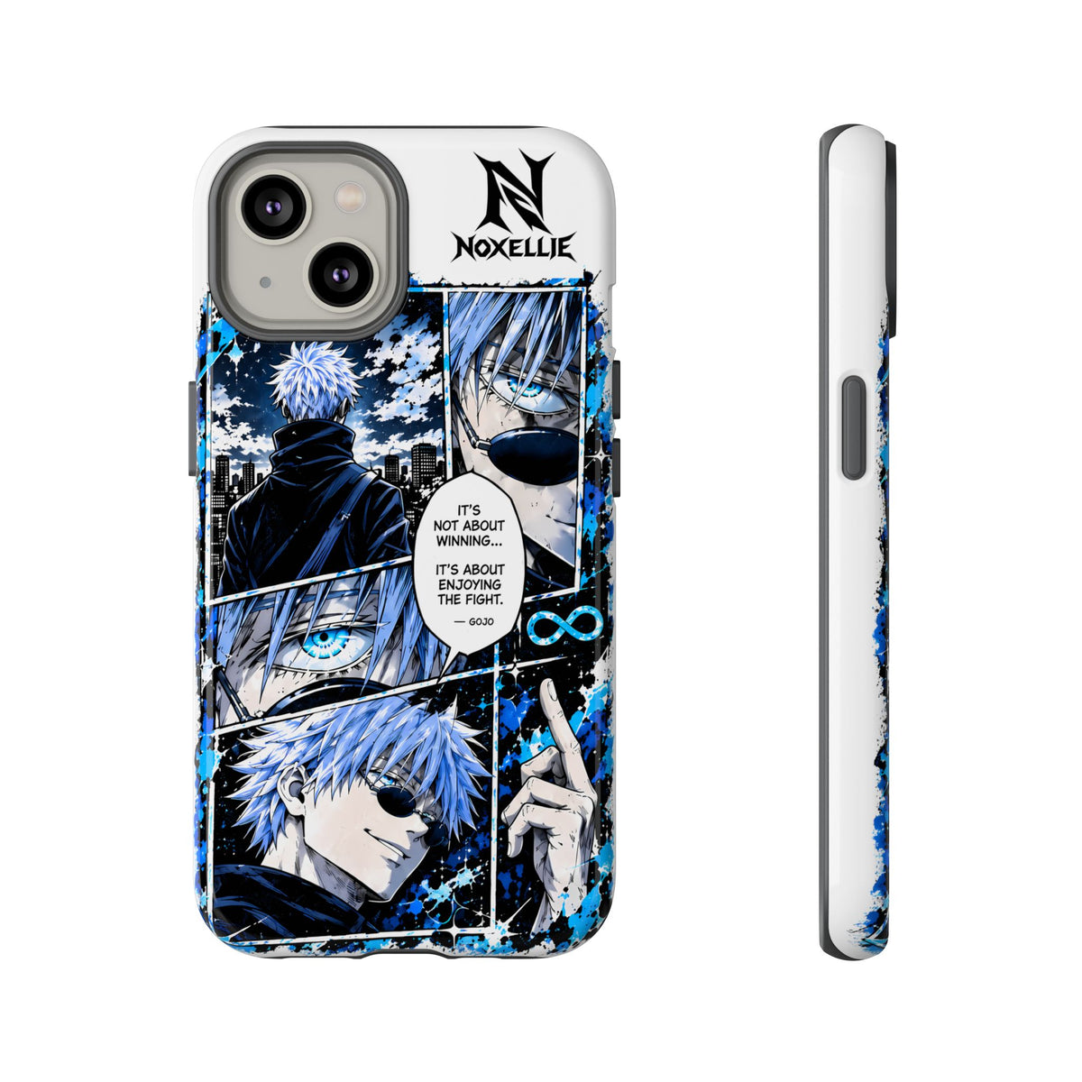 Anime Manga Phone Case — "It's Not About Winning" Blue Jujutsu-Inspired Tough Case
