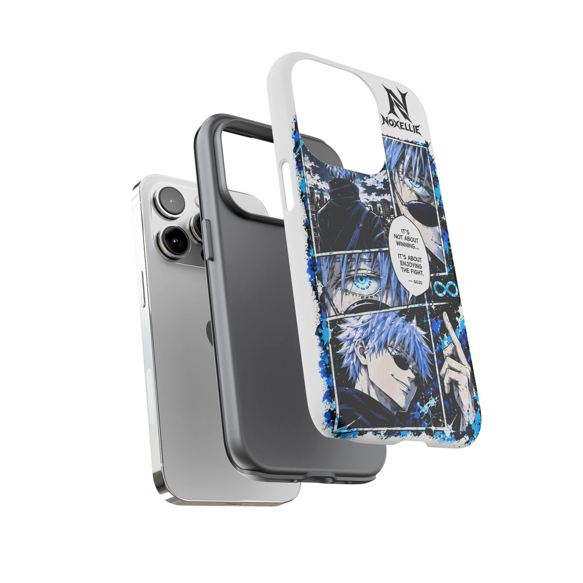 Anime Manga Phone Case — "It's Not About Winning" Blue Jujutsu-Inspired Tough Case