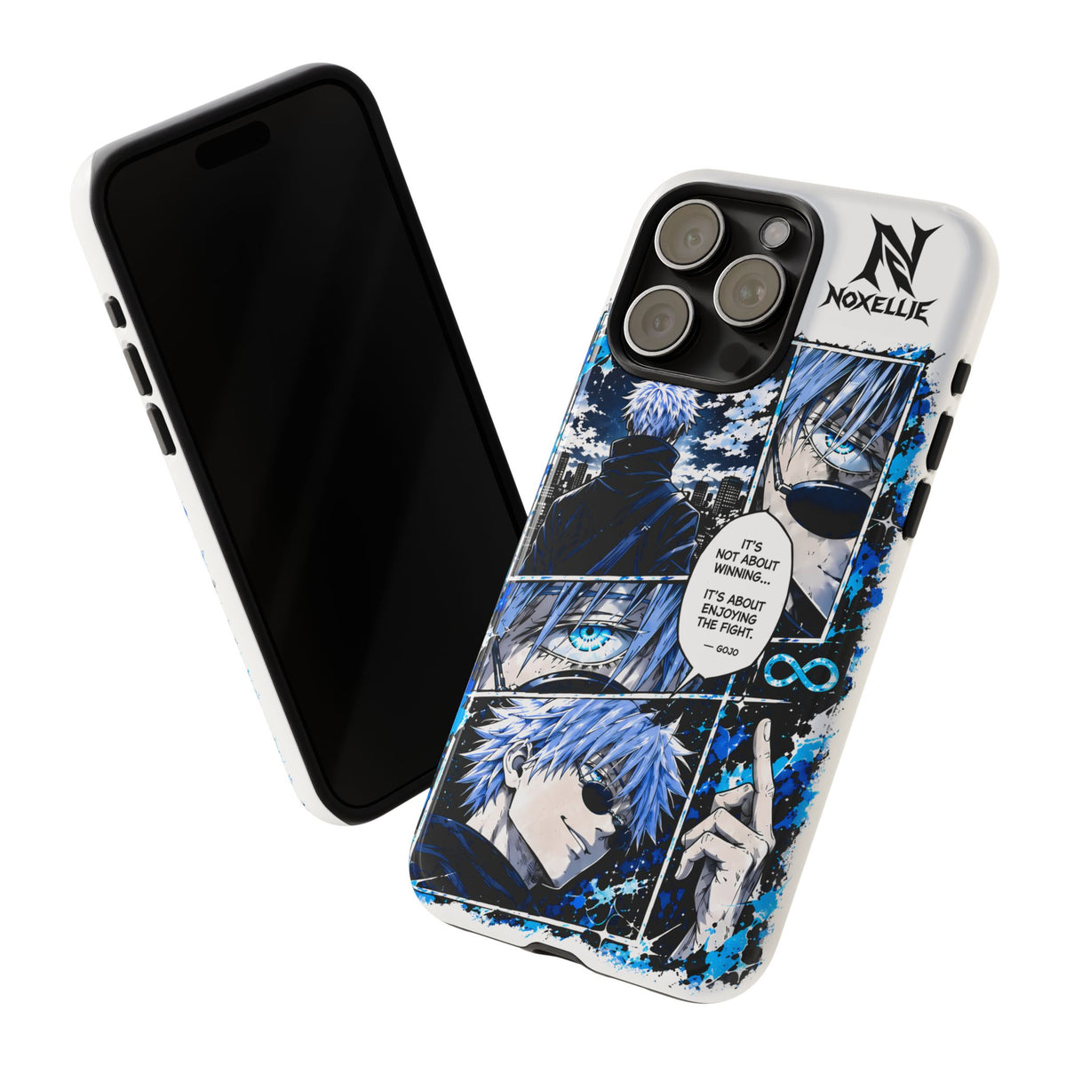 Anime Manga Phone Case — "It's Not About Winning" Blue Jujutsu-Inspired Tough Case