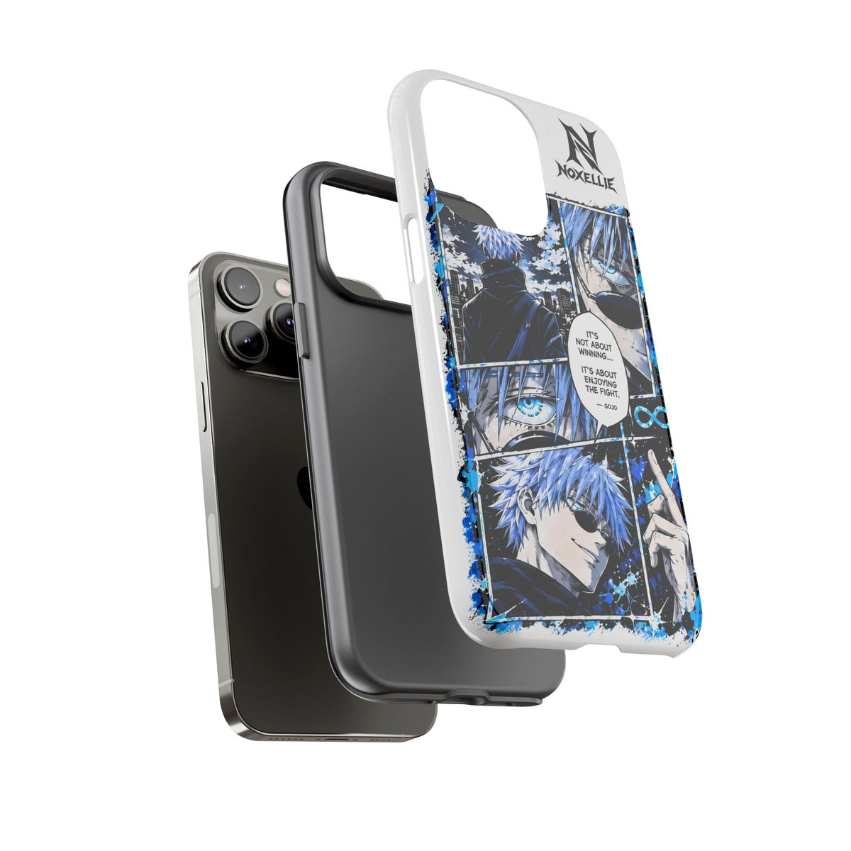 Anime Manga Phone Case — "It's Not About Winning" Blue Jujutsu-Inspired Tough Case