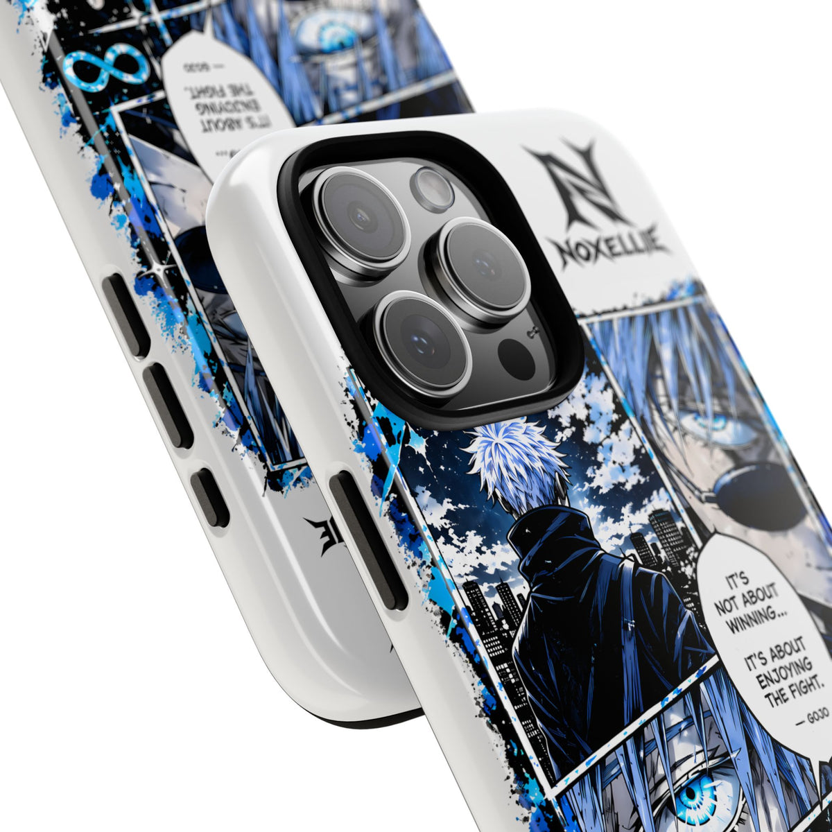 Anime Manga Phone Case — "It's Not About Winning" Blue Jujutsu-Inspired Tough Case