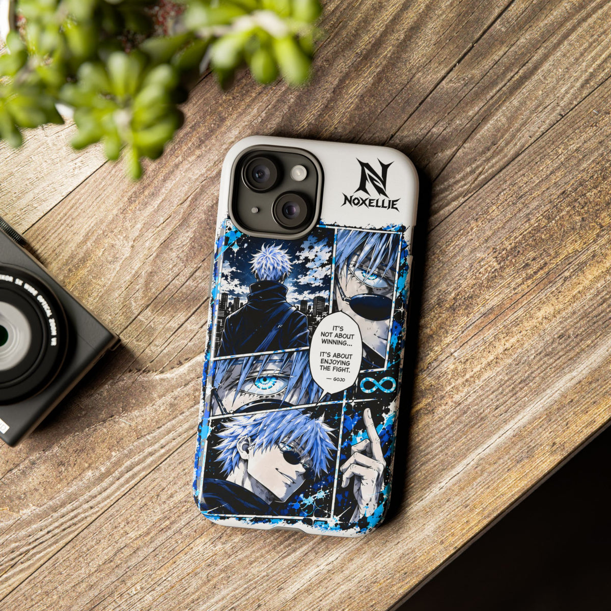Anime Manga Phone Case — "It's Not About Winning" Blue Jujutsu-Inspired Tough Case