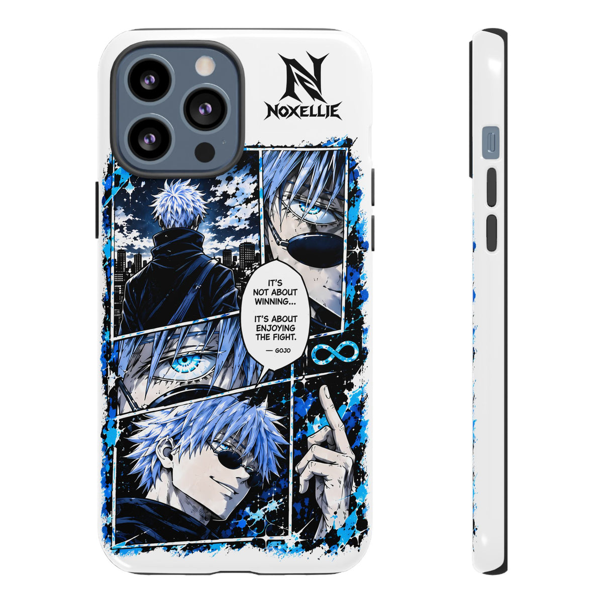 Anime Manga Phone Case — "It's Not About Winning" Blue Jujutsu-Inspired Tough Case