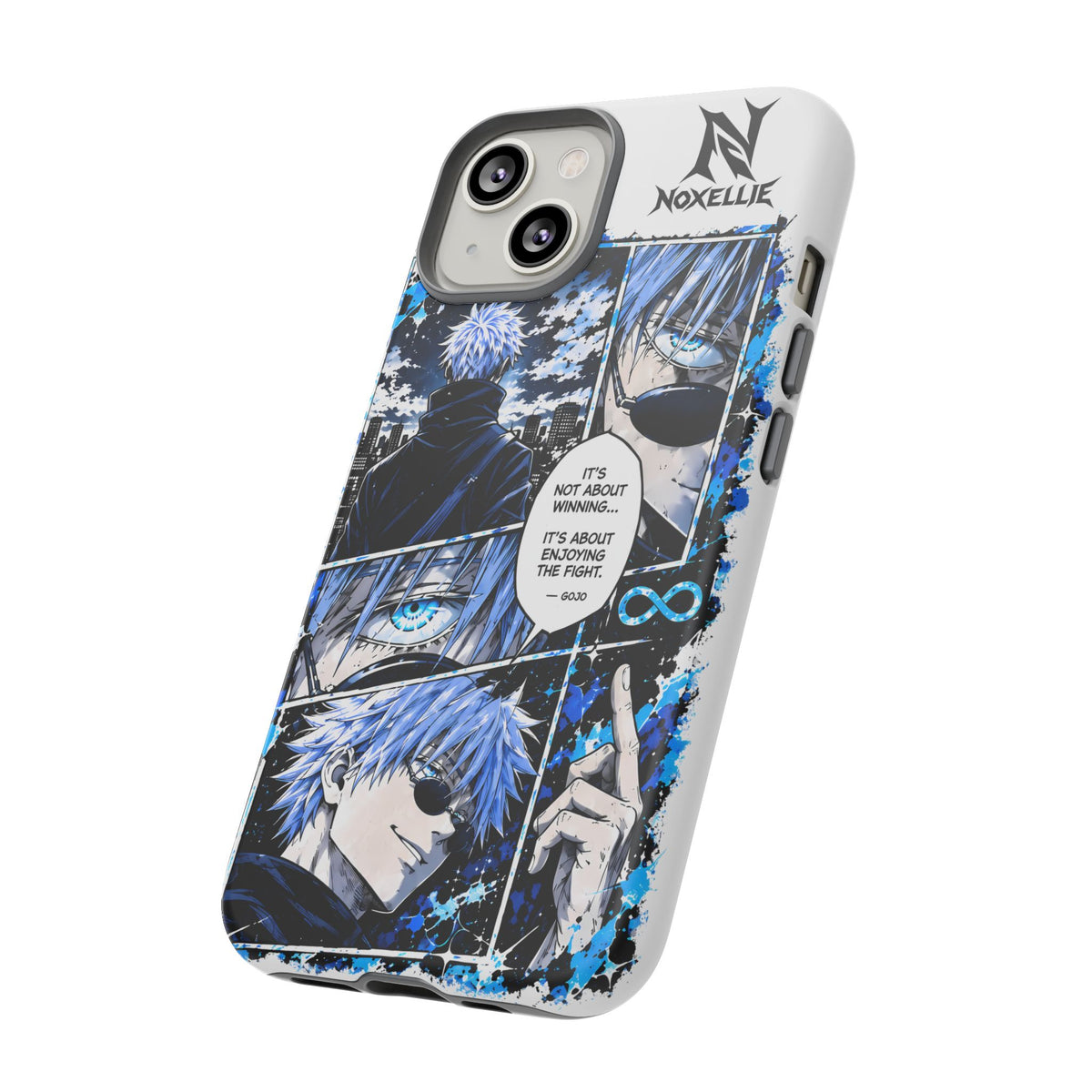 Anime Manga Phone Case — "It's Not About Winning" Blue Jujutsu-Inspired Tough Case