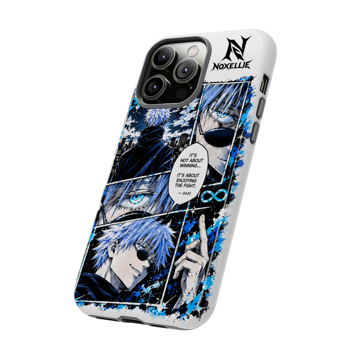 Anime Manga Phone Case — "It's Not About Winning" Blue Jujutsu-Inspired Tough Case