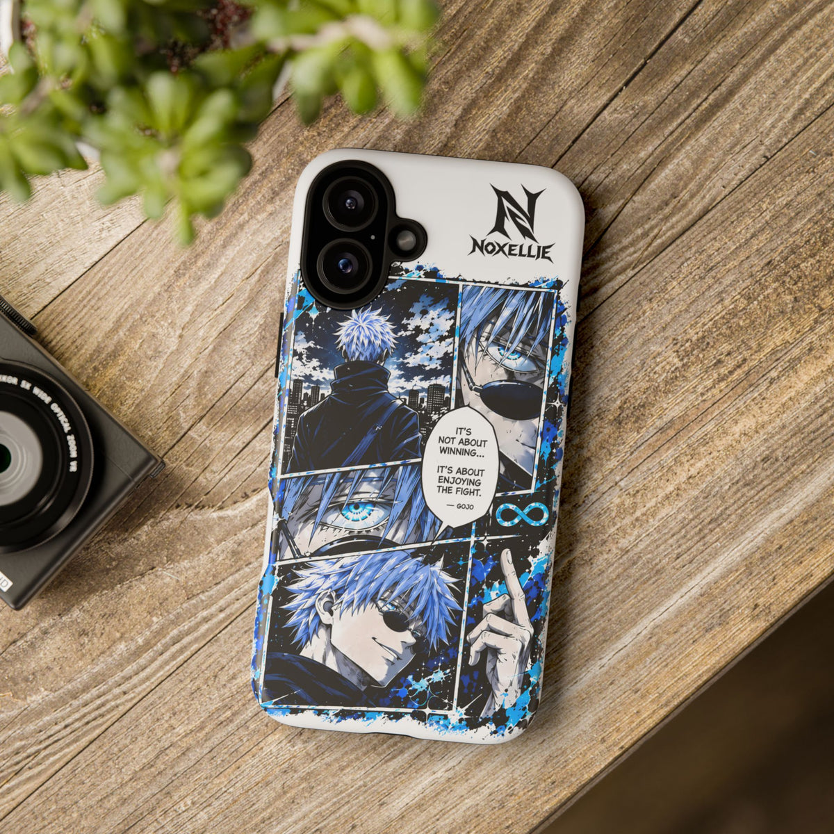 Anime Manga Phone Case — "It's Not About Winning" Blue Jujutsu-Inspired Tough Case
