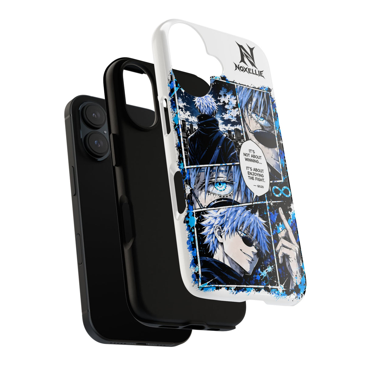 Anime Manga Phone Case — "It's Not About Winning" Blue Jujutsu-Inspired Tough Case