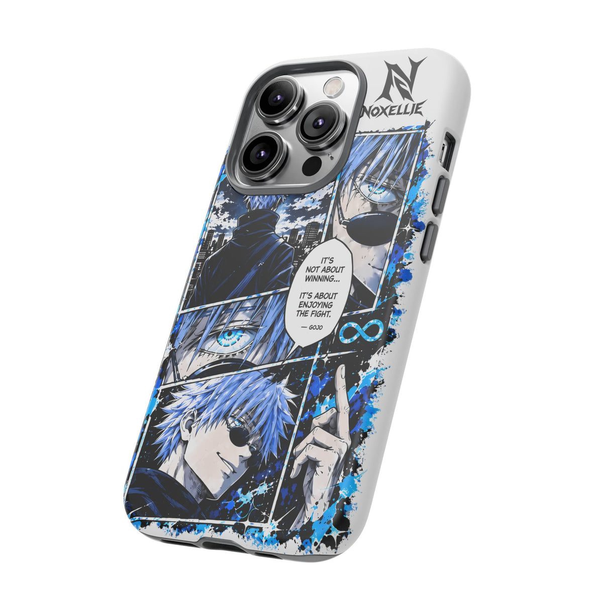 Anime Manga Phone Case — "It's Not About Winning" Blue Jujutsu-Inspired Tough Case
