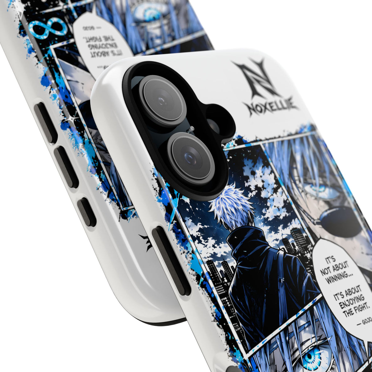 Anime Manga Phone Case — "It's Not About Winning" Blue Jujutsu-Inspired Tough Case