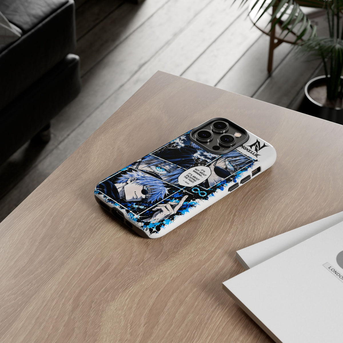 Anime Manga Phone Case — "It's Not About Winning" Blue Jujutsu-Inspired Tough Case