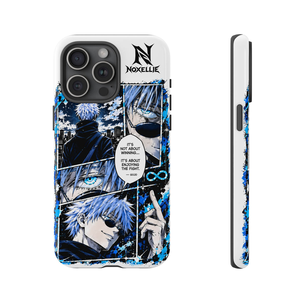 Anime Manga Phone Case — "It's Not About Winning" Blue Jujutsu-Inspired Tough Case