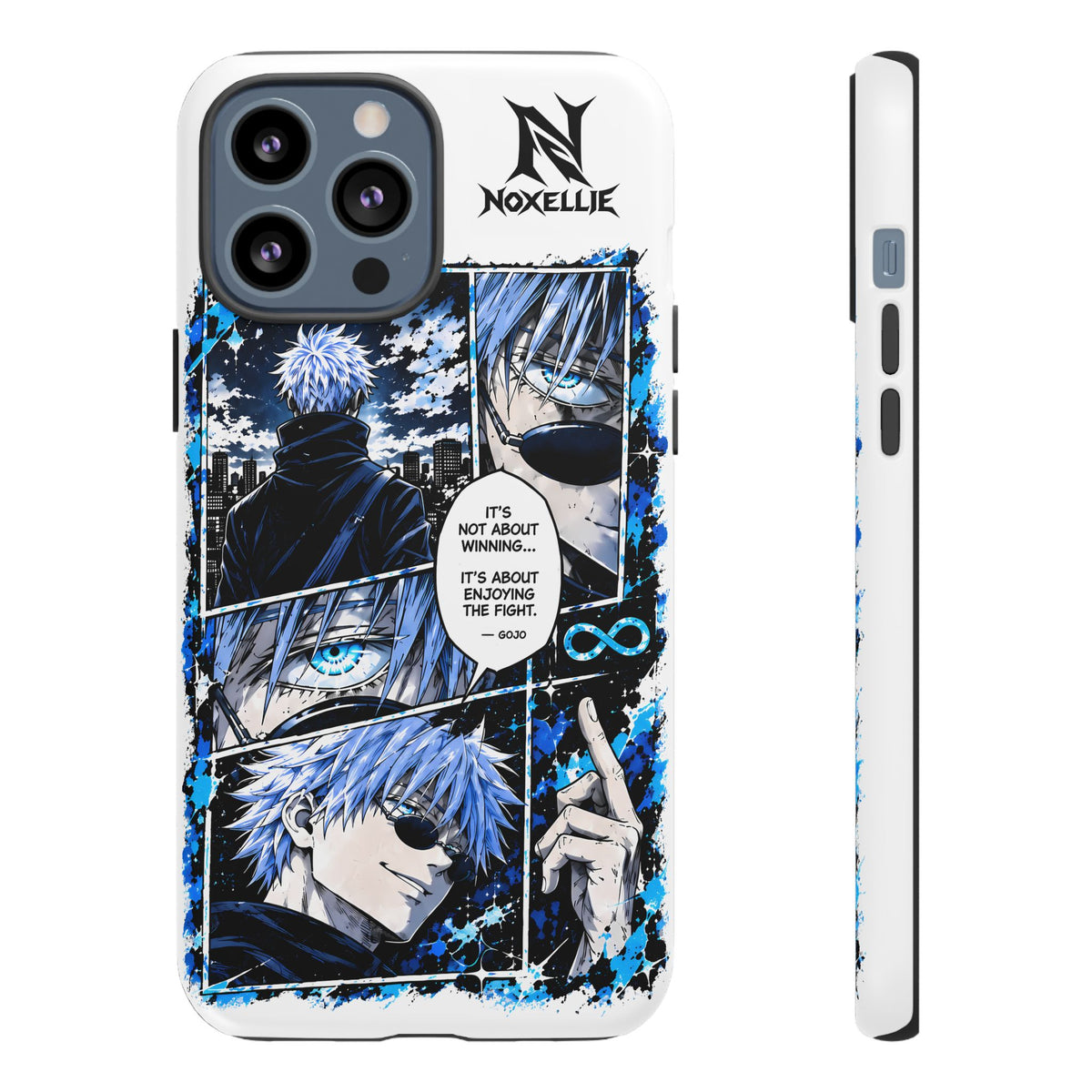 Anime Manga Phone Case — "It's Not About Winning" Blue Jujutsu-Inspired Tough Case