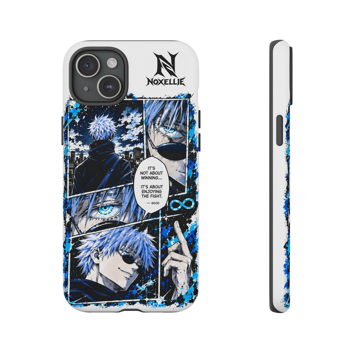 Anime Manga Phone Case — "It's Not About Winning" Blue Jujutsu-Inspired Tough Case