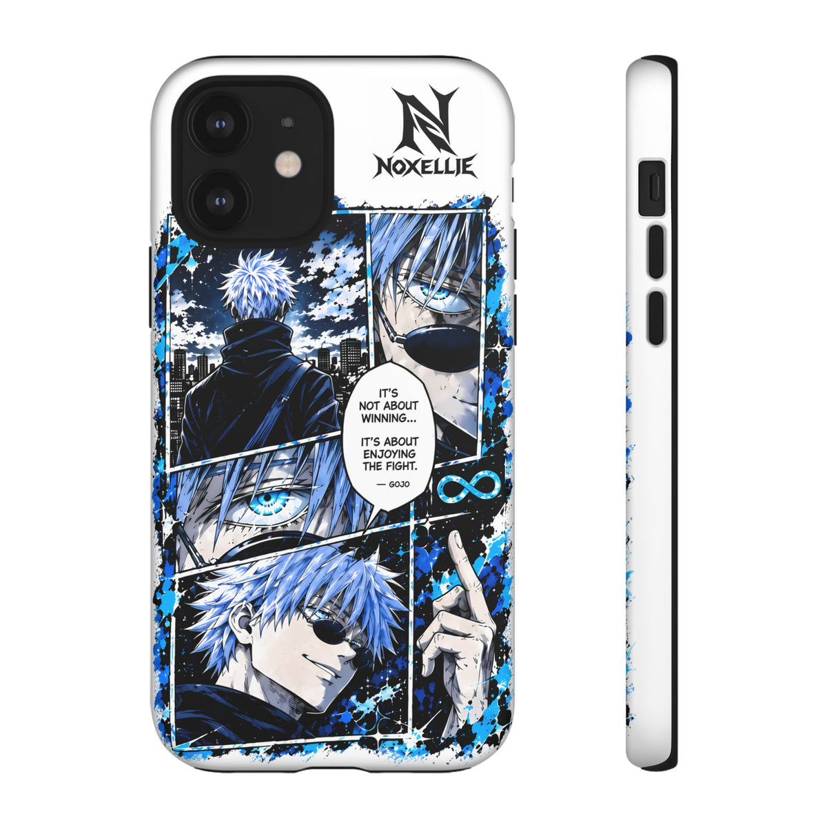 Anime Manga Phone Case — "It's Not About Winning" Blue Jujutsu-Inspired Tough Case