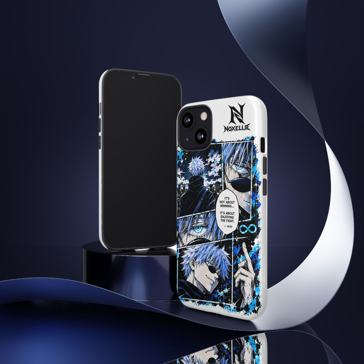 Anime Manga Phone Case — "It's Not About Winning" Blue Jujutsu-Inspired Tough Case