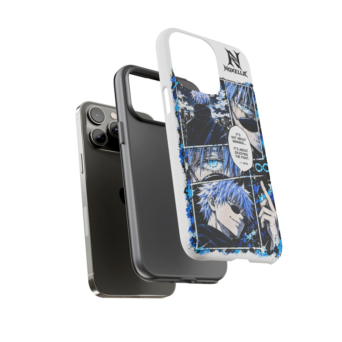 Anime Manga Phone Case — "It's Not About Winning" Blue Jujutsu-Inspired Tough Case