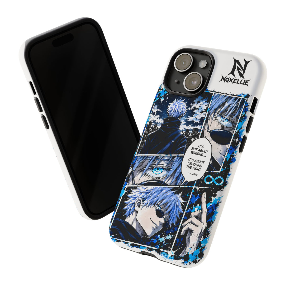 Anime Manga Phone Case — "It's Not About Winning" Blue Jujutsu-Inspired Tough Case