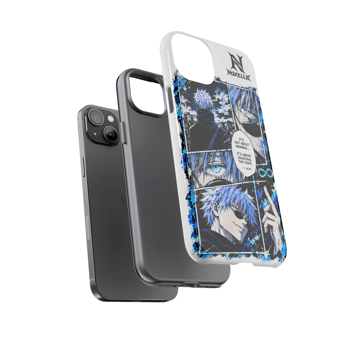 Anime Manga Phone Case — "It's Not About Winning" Blue Jujutsu-Inspired Tough Case