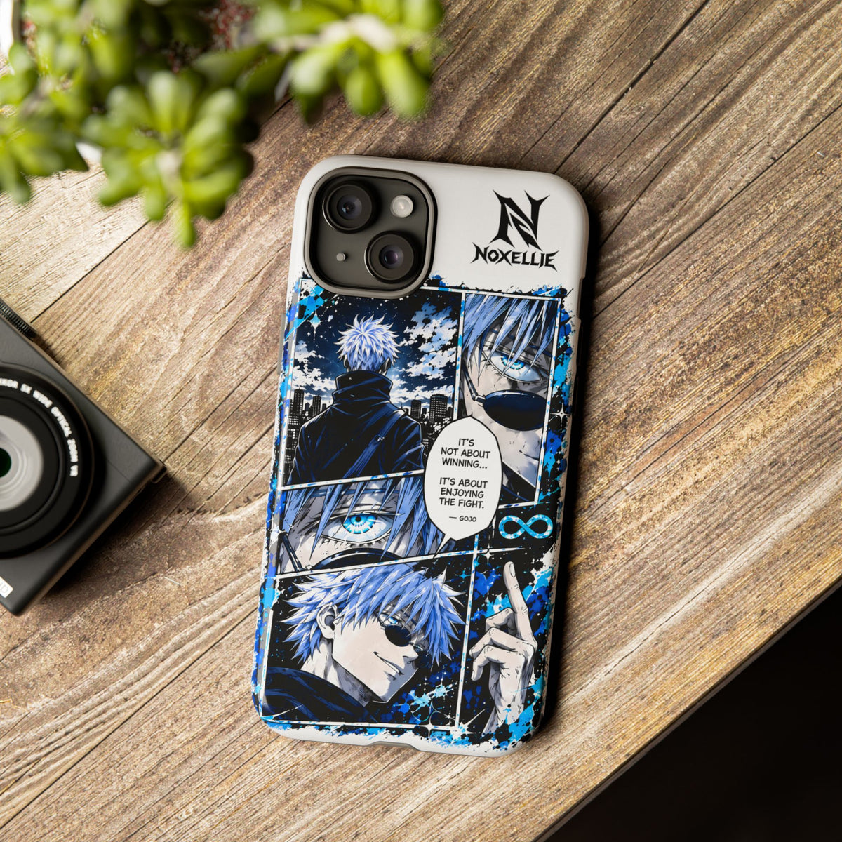 Anime Manga Phone Case — "It's Not About Winning" Blue Jujutsu-Inspired Tough Case