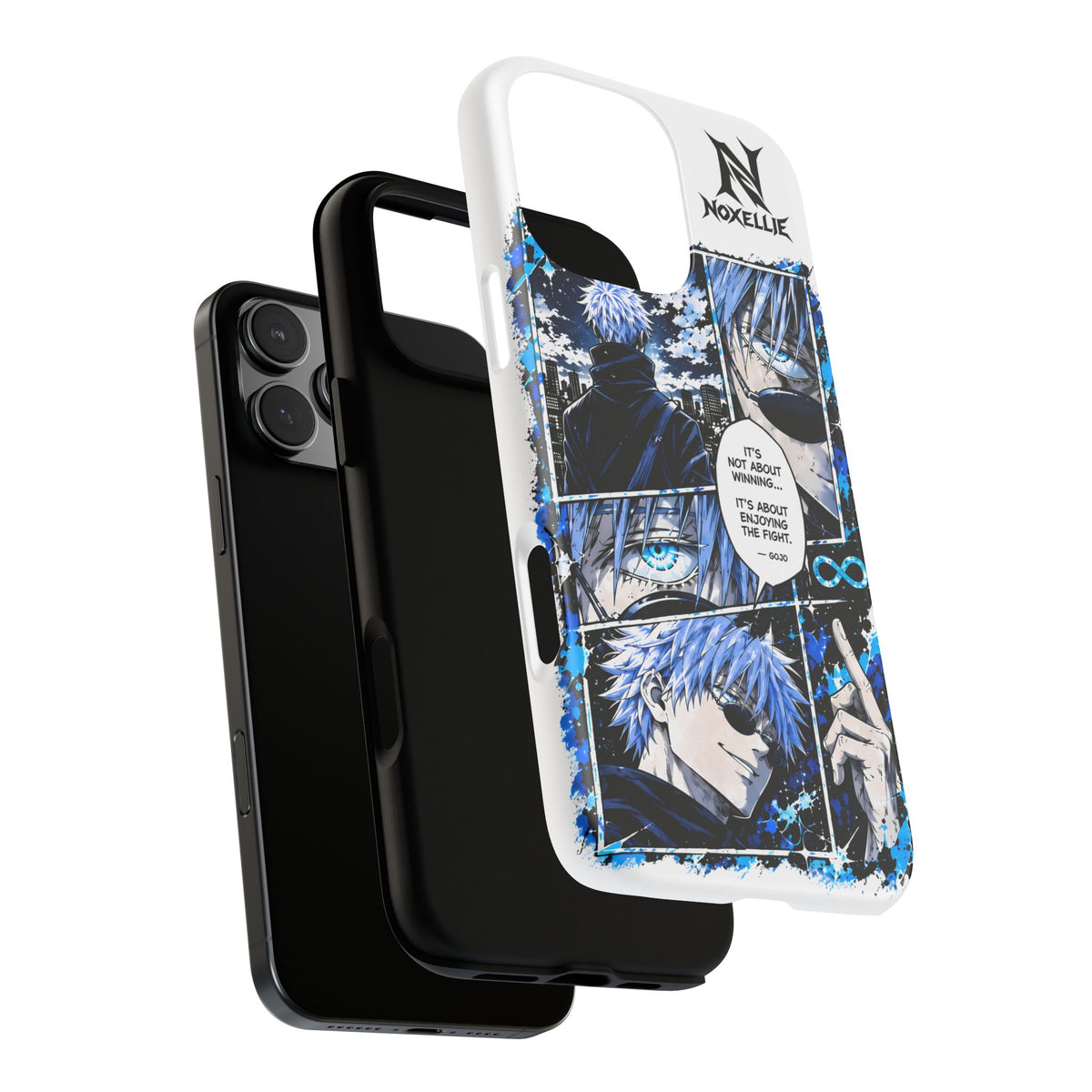Anime Manga Phone Case — "It's Not About Winning" Blue Jujutsu-Inspired Tough Case