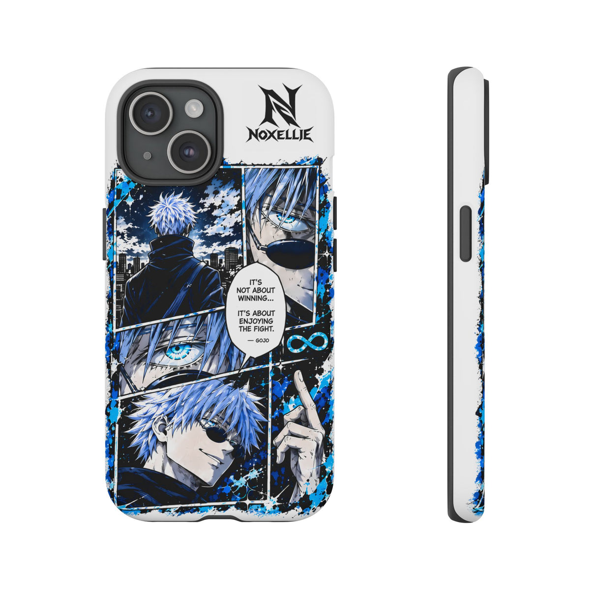 Anime Manga Phone Case — "It's Not About Winning" Blue Jujutsu-Inspired Tough Case