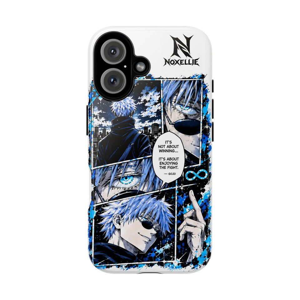 Anime Manga Phone Case — "It's Not About Winning" Blue Jujutsu-Inspired Tough Case