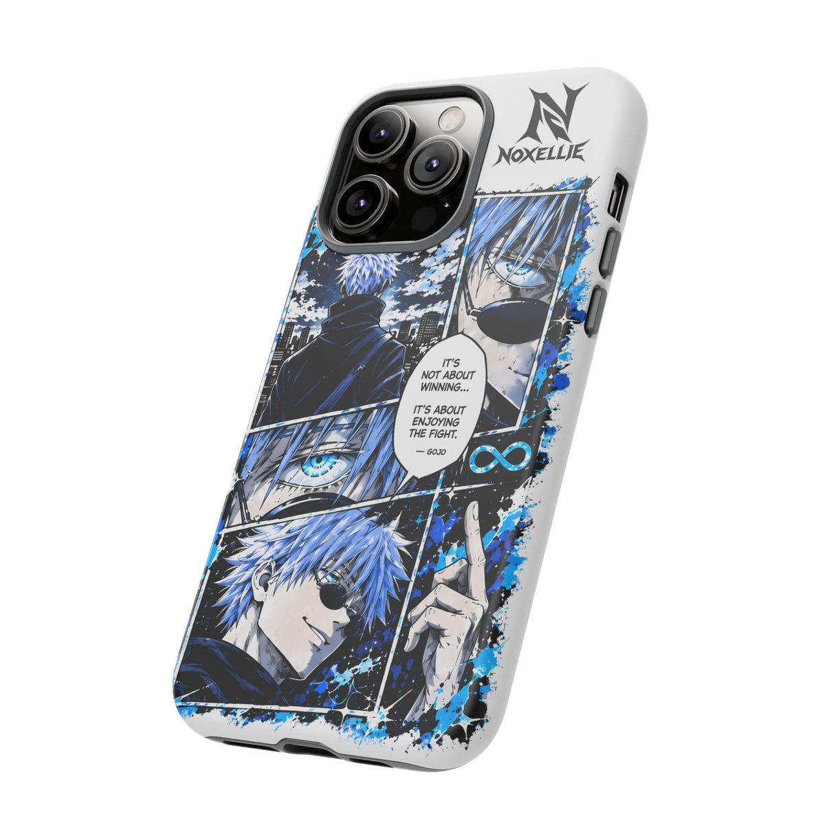 Anime Manga Phone Case — "It's Not About Winning" Blue Jujutsu-Inspired Tough Case