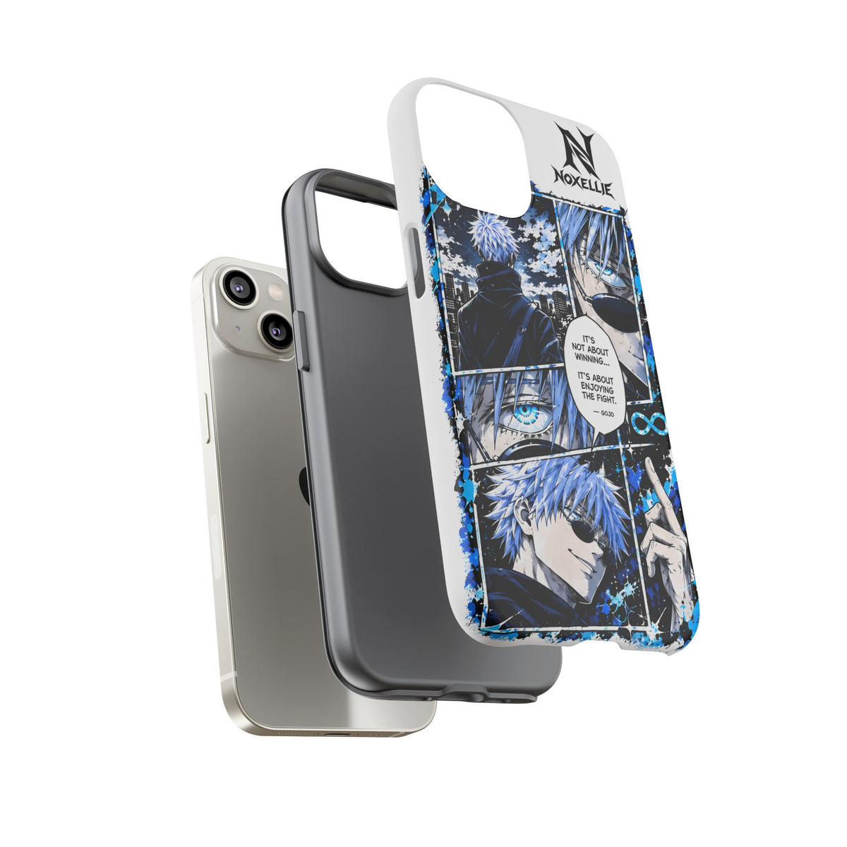 Anime Manga Phone Case — "It's Not About Winning" Blue Jujutsu-Inspired Tough Case