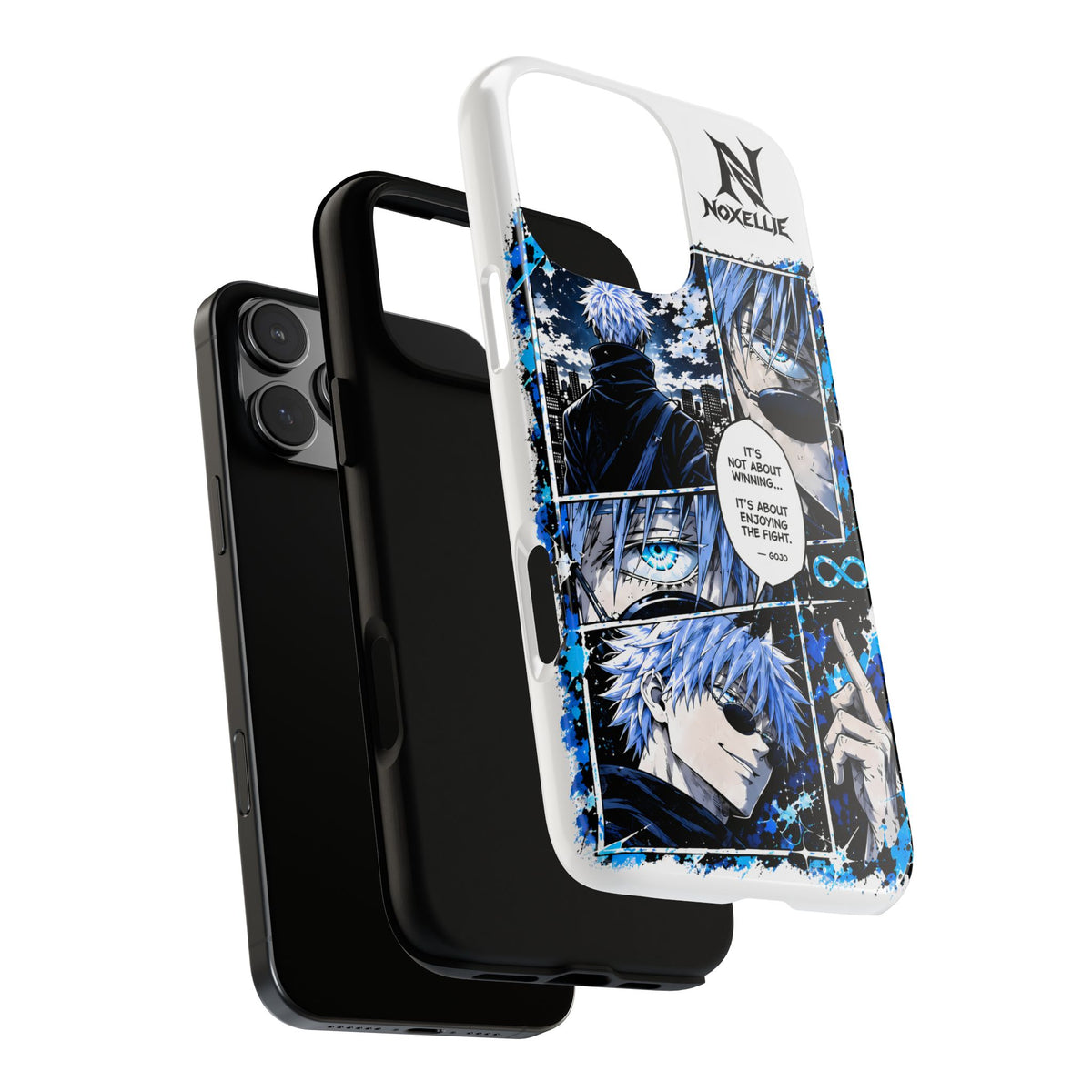 Anime Manga Phone Case — "It's Not About Winning" Blue Jujutsu-Inspired Tough Case