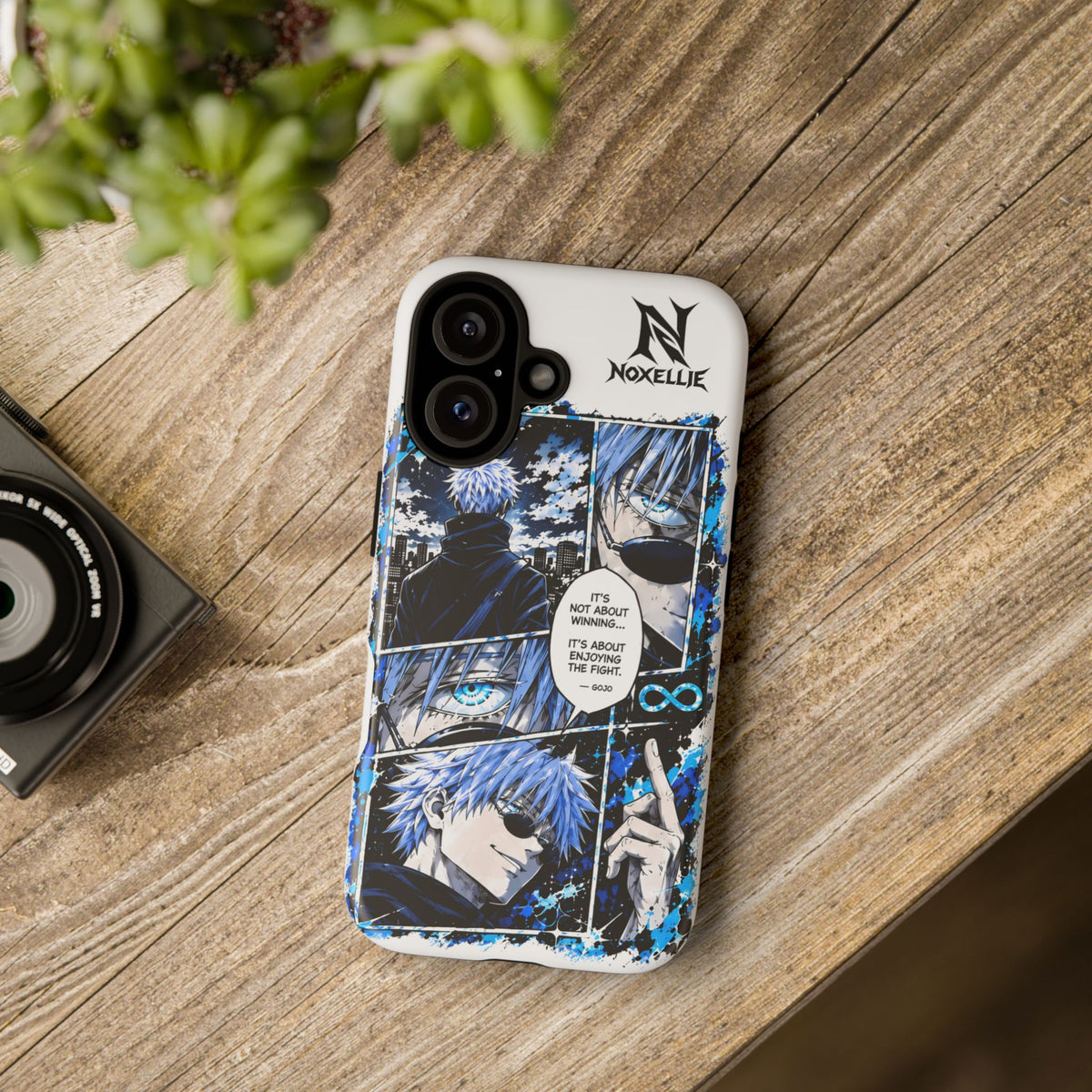 Anime Manga Phone Case — "It's Not About Winning" Blue Jujutsu-Inspired Tough Case
