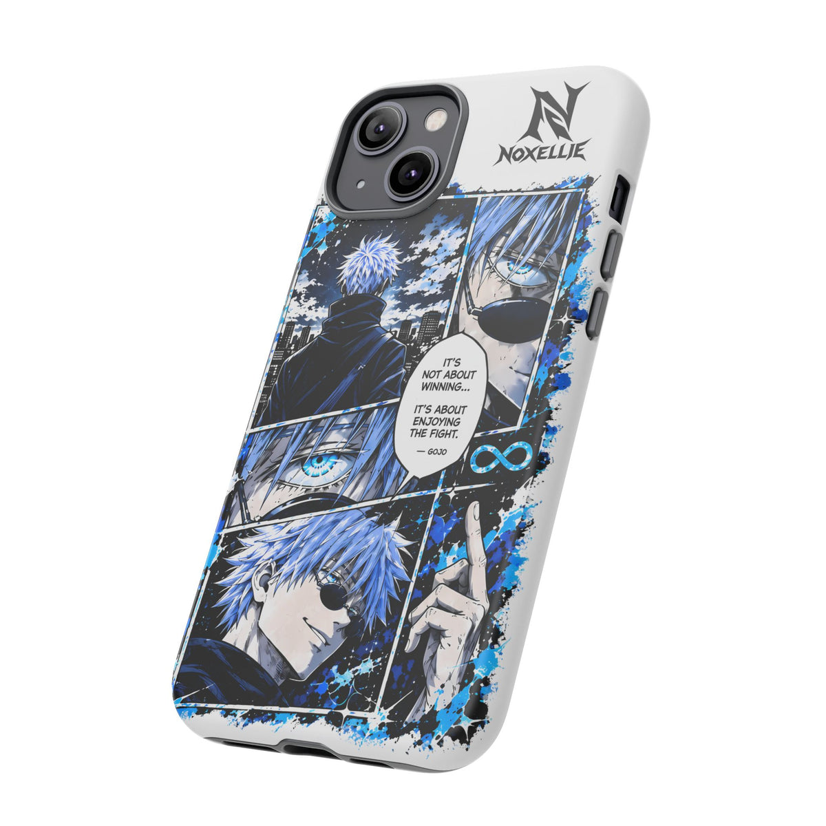 Anime Manga Phone Case — "It's Not About Winning" Blue Jujutsu-Inspired Tough Case