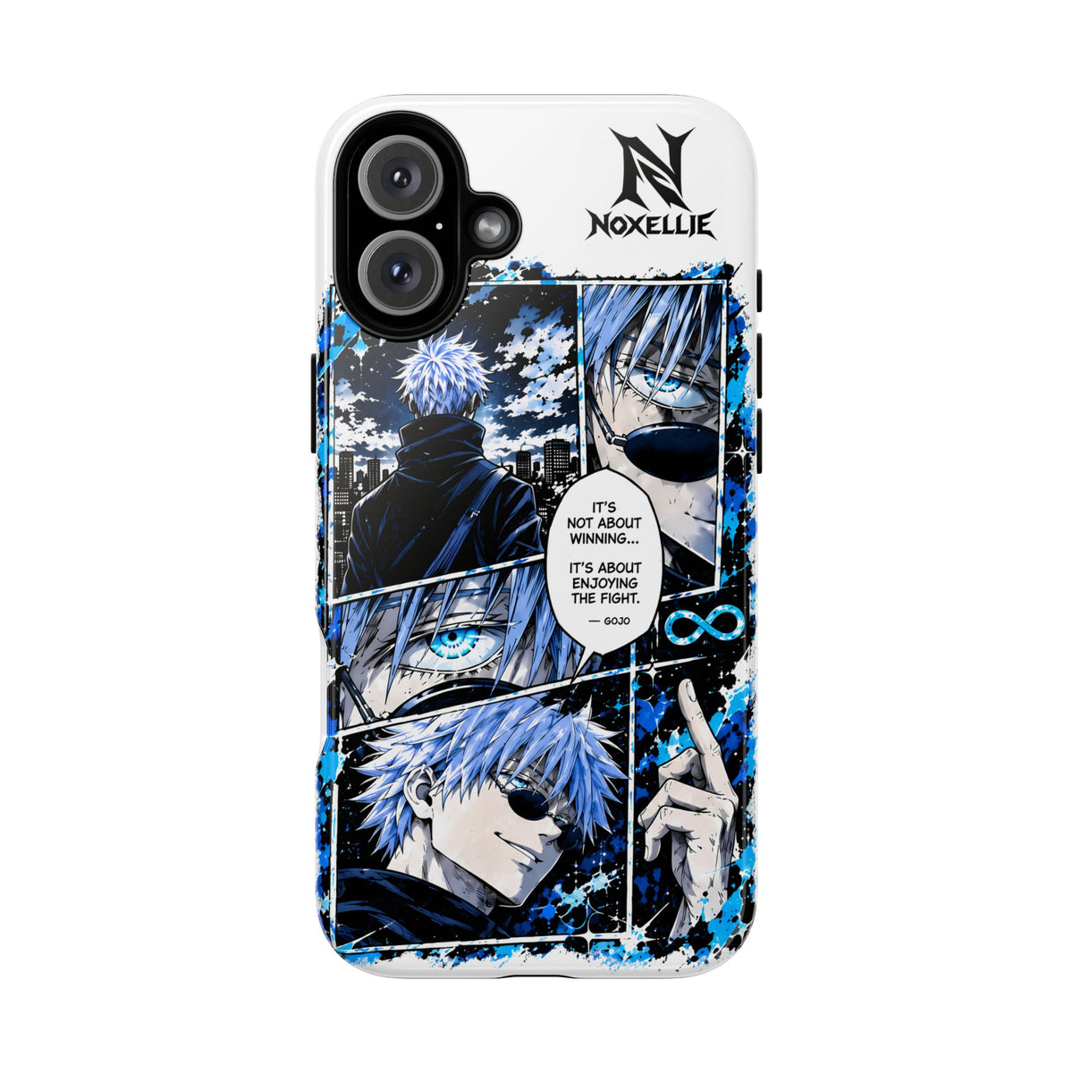 Anime Manga Phone Case — "It's Not About Winning" Blue Jujutsu-Inspired Tough Case