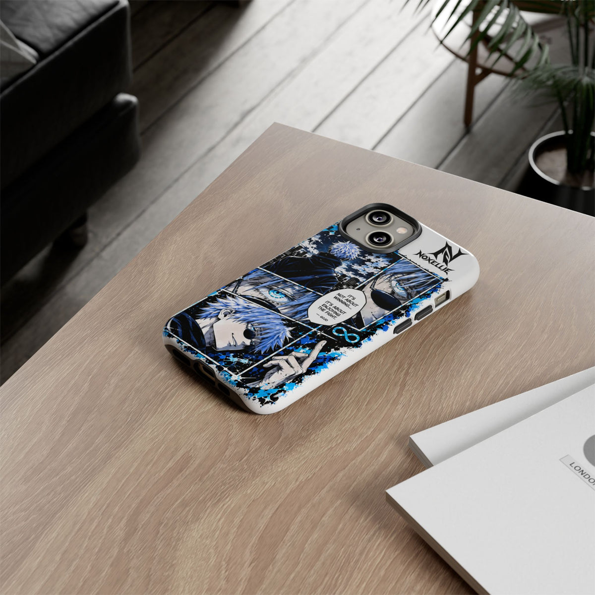 Anime Manga Phone Case — "It's Not About Winning" Blue Jujutsu-Inspired Tough Case