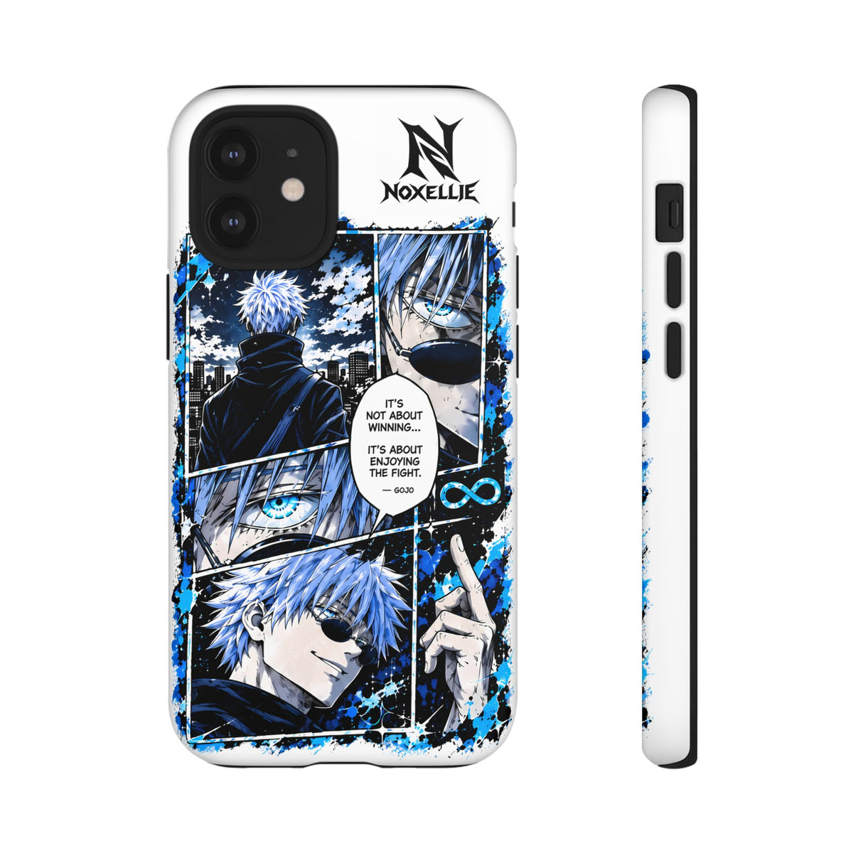 Anime Manga Phone Case — "It's Not About Winning" Blue Jujutsu-Inspired Tough Case