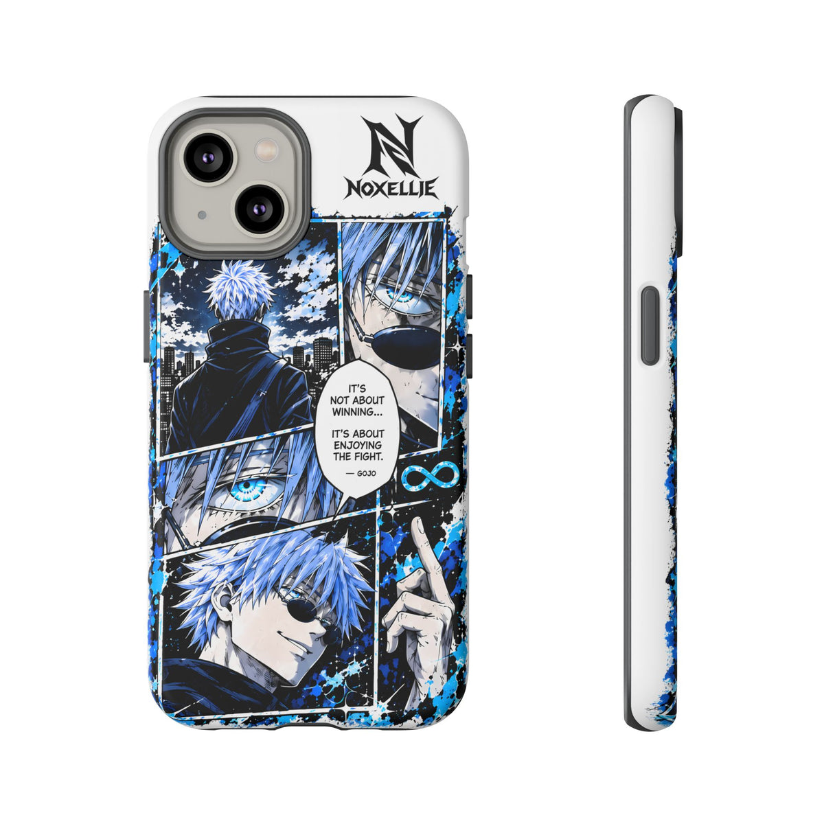 Anime Manga Phone Case — "It's Not About Winning" Blue Jujutsu-Inspired Tough Case
