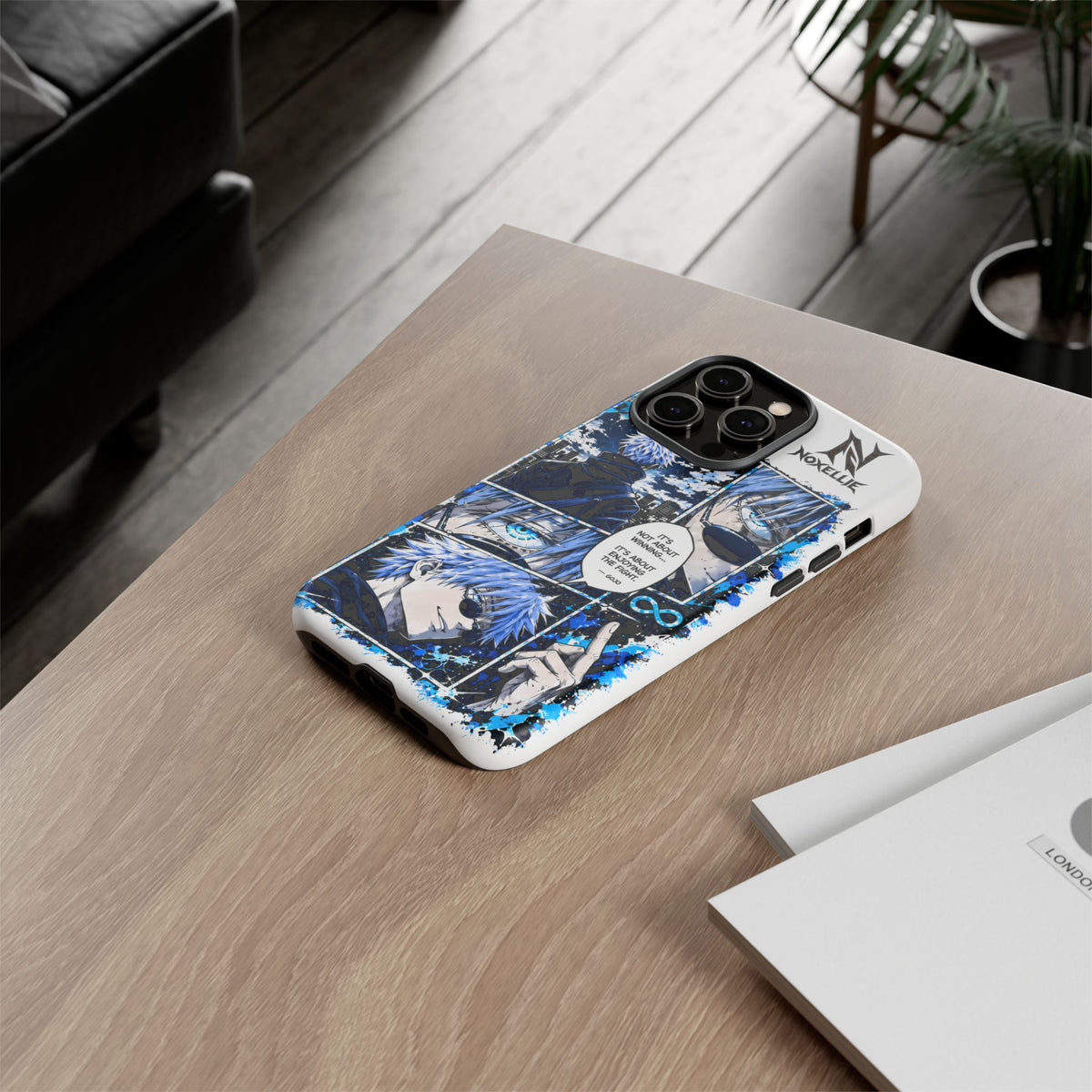 Anime Manga Phone Case — "It's Not About Winning" Blue Jujutsu-Inspired Tough Case