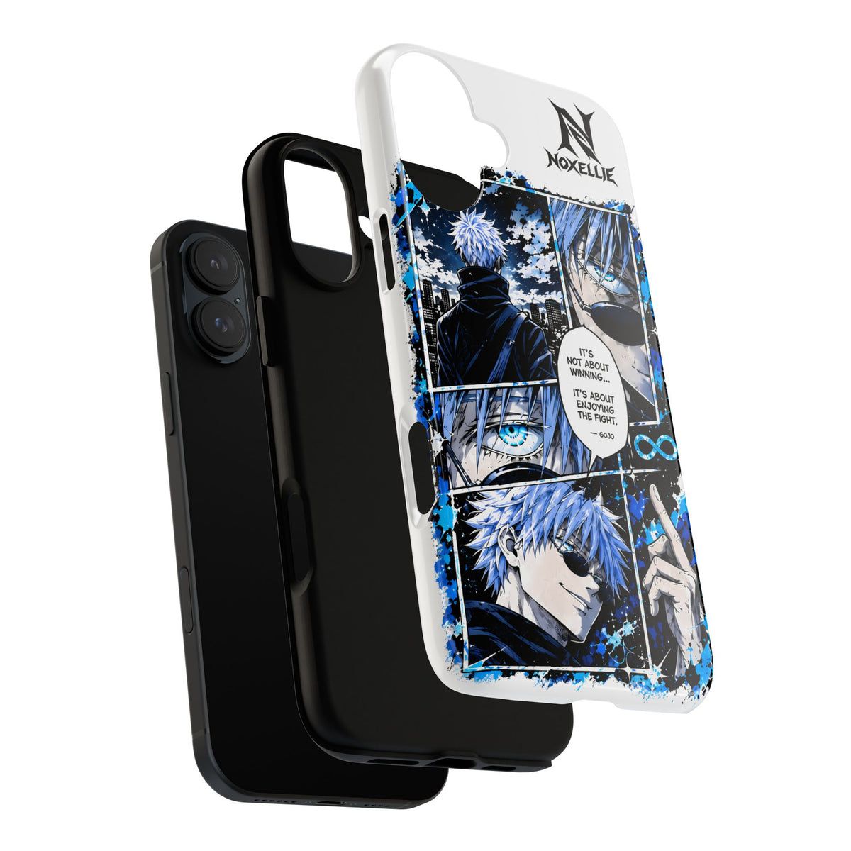 Anime Manga Phone Case — "It's Not About Winning" Blue Jujutsu-Inspired Tough Case