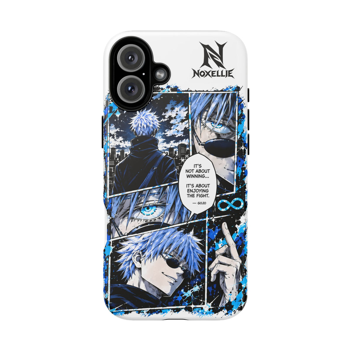 Anime Manga Phone Case — "It's Not About Winning" Blue Jujutsu-Inspired Tough Case