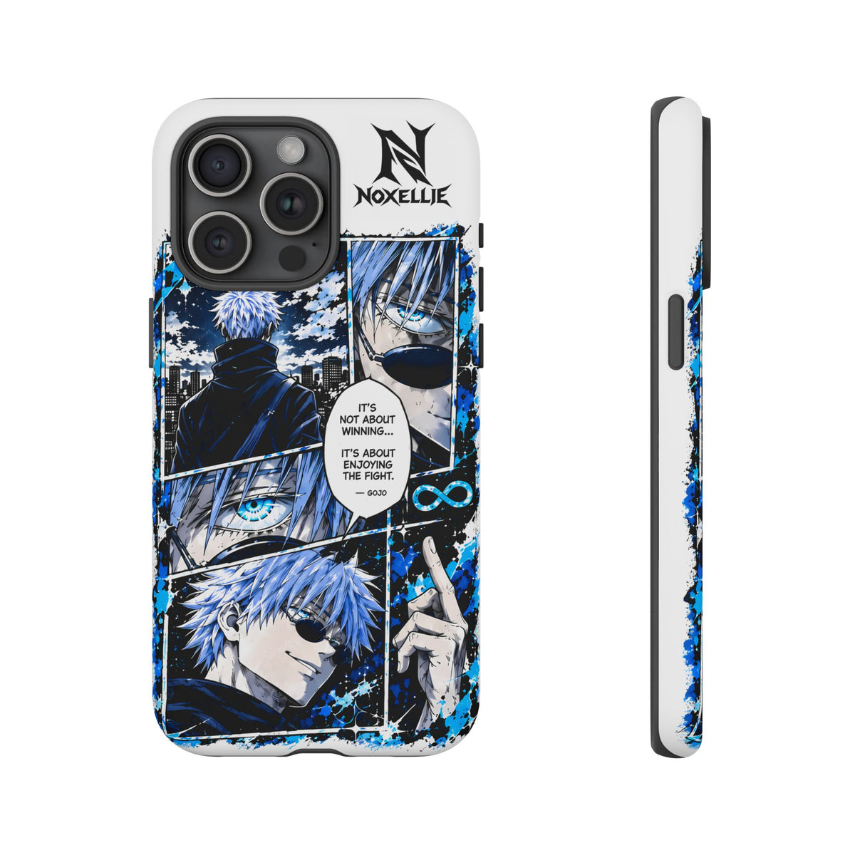Anime Manga Phone Case — "It's Not About Winning" Blue Jujutsu-Inspired Tough Case