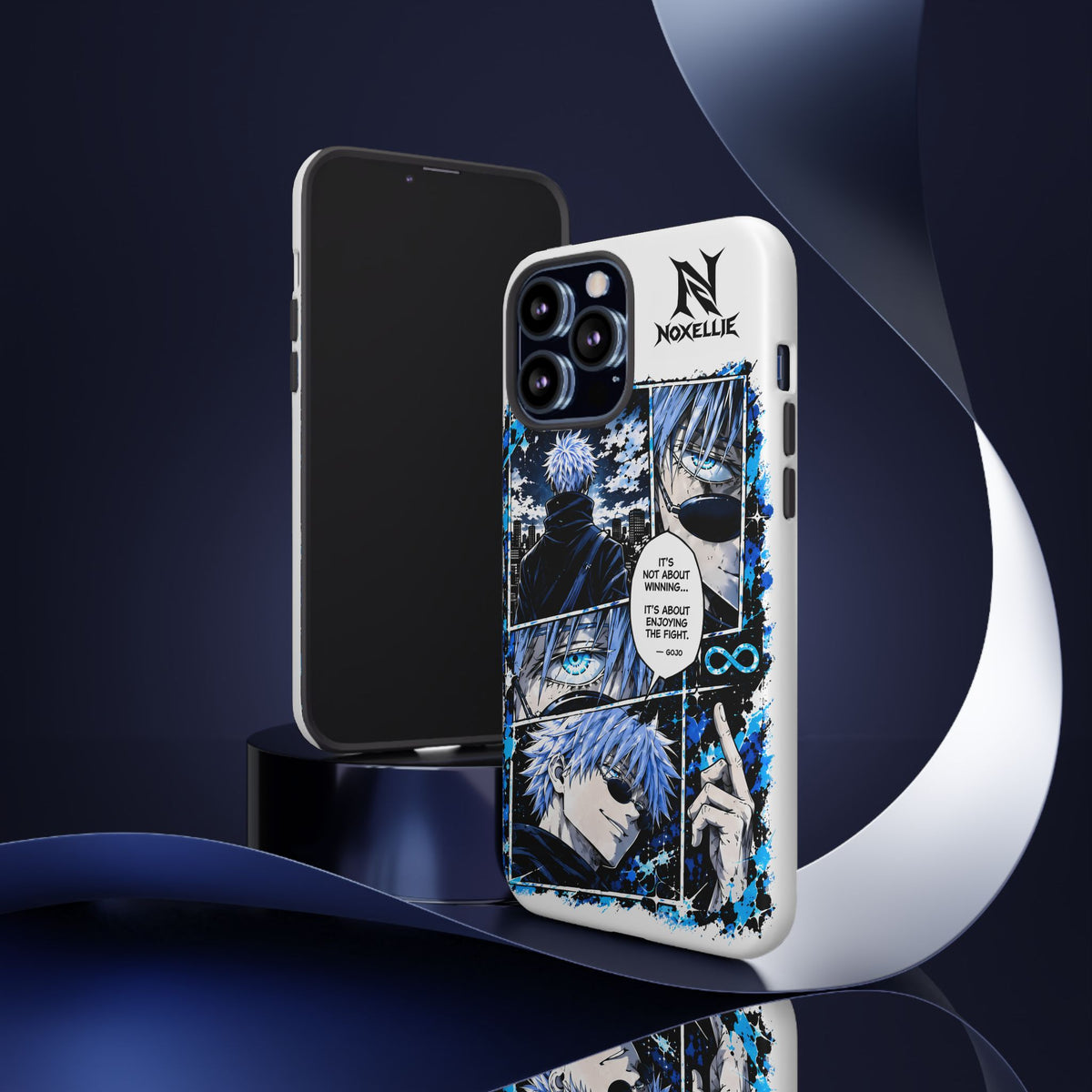Anime Manga Phone Case — "It's Not About Winning" Blue Jujutsu-Inspired Tough Case
