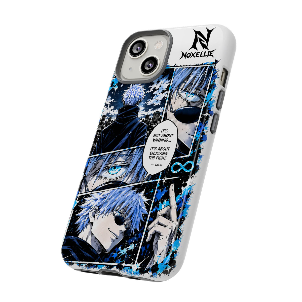 Anime Manga Phone Case — "It's Not About Winning" Blue Jujutsu-Inspired Tough Case
