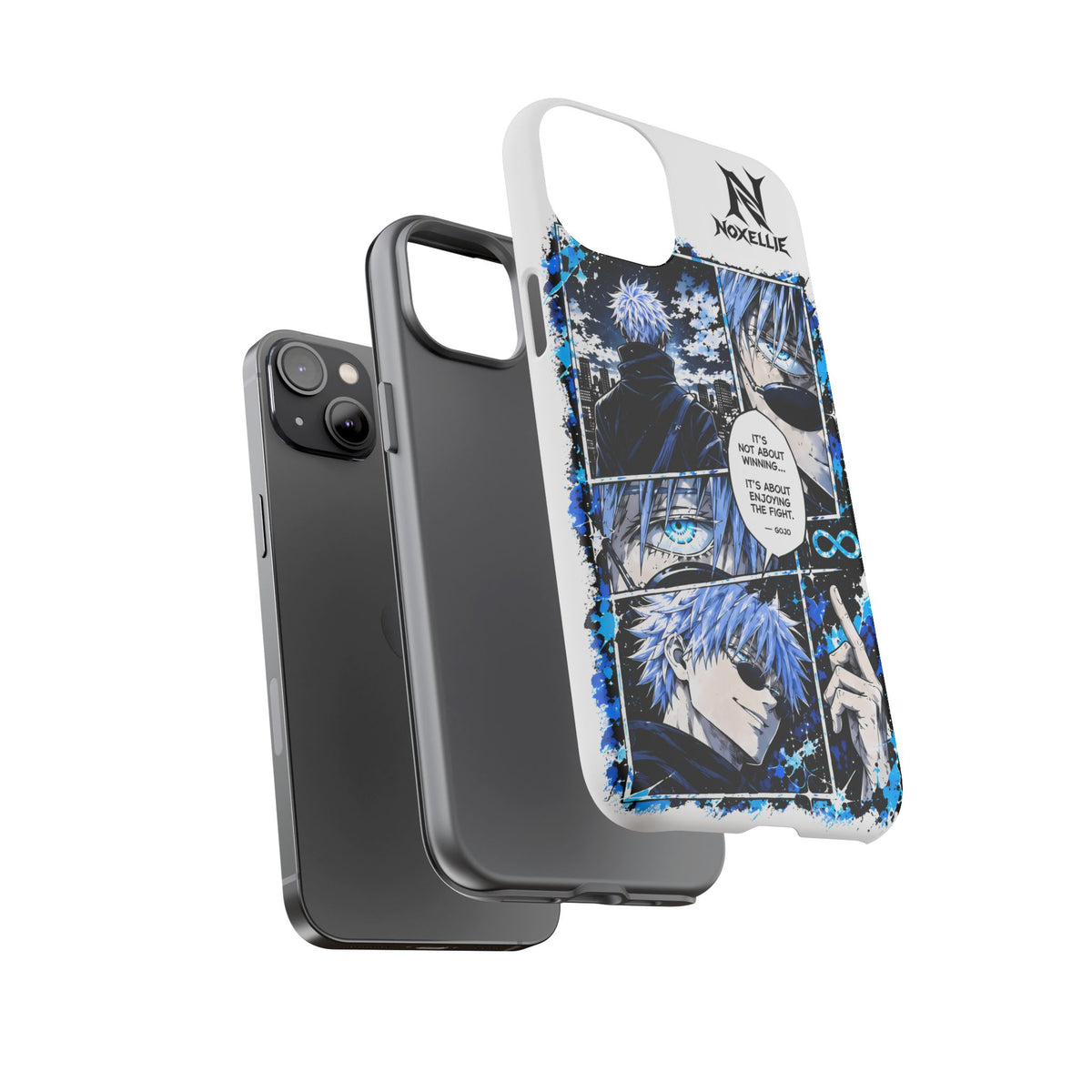 Anime Manga Phone Case — "It's Not About Winning" Blue Jujutsu-Inspired Tough Case